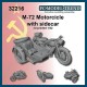 1/32 WWII Soviet M-72 Motorcycle with Sidecar