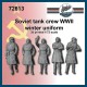 1/72 WWII Soviet Tank Crew, Winter Uniform (5 figures)