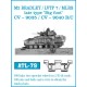 Metal Tracks for 1/35 M2 BRADLEY/ LVTP 7/ MLRS late type "Big foot" /CV-9035/CV-9040 B/C (180 links)