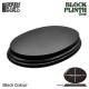 17x11 cm Oval Lacquered Black MDF Display Plinth