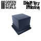 6x6 cm Square Top Lacquered Black MDF Display Plinth