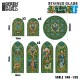 1/48 -1/35 Small Elven Miniature Window Stained Glass (sheet size: 150x220 mm)