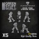 Puppetswar Gunners Bodies 2 for 28/32mm Wargame Miniatures