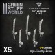 Puppetswar Orc Katanas - Left Hands for 28/32mm Wargame Miniatures