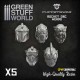 Puppetswar Orc Heads 2 for 28/32mm Wargame Miniatures