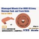 1/35 WWII US Army Sherman Tank Damaged Wheels B (Track Skids Included) for Tamiya kits