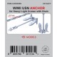 1/200 WWII USN ANCHOR (4pcs) for Heavy/ Light Cruiser w/28cm Chain