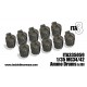 1/35 WWII German MG34/MG42 50 Round Ammo Drums (10pcs)