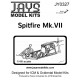 1/48 Spitfire Mk.VII Vacuum Form Canopy for ICM/Ocidental Model kits