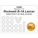 1/144 Rockwell B-1A Lancer Wheels Masks for Minicraft #11606/14595 kits