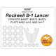 1/144 Rockwell B-1 Lancer Masks for Dragon #4587/4613/4624/Platz #144-5/144-7