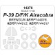 1/144 US P-39 D/F/K Airacobra / Red Stars Canopies and Wheels Masks for Brengun