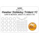 1/144 GB Hawker Siddeley Trident 1C Canopies and Wheels Masks for Airfix kits