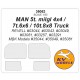 1/35 GE MAN 5t. milgl 4x4 / 7t milgl 6x6 / 10t. milgl 8x8 Truck Window Masks for Revell