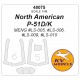 1/48 US North American P-51D/K Canopies Masks for MENG-LS005/LS006/LS009/LS010