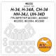 1/48 H-34, H-34A, CH-34, HH-34J, UH-34D Masks for Trumpeter kits