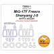 1/72 MiG-17F Fresco/Shenyang J-5 Masks for Airfix #03091