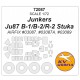 1/72 Junkers Ju87 B-1/B-2/R-2 Stuka Masking for Airfix #03087/A/03089