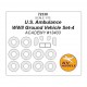 1/72 US Ambulance (WWII Ground Vehicle Set-4) Double sided Masking for Academy #13403