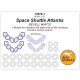 1/72 Space Shuttle Atlantis Paint Masking for Revell #04733 (Double-sided)