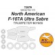 1/72 North American F-107A Ultra Sabre Masking w/Wheels Masks for Trumpeter #01605