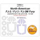 1/72 North-American FJ-2 / FJ-3 / FJ-3M Fury Double-sided Masks for Sword kits