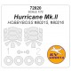 1/72 GB Hurricane Mk.II Canopies and Wheels Masks for Hobbyboss kits