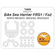 1/72 BAe Sea Harrier FRS1 / FA2 Masking for Airfix #A04051 #A04052 #A04052A