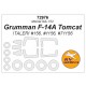 1/72 Grumman F-14A Tomcat + wheels masks for Italeri #156/1156/71156 kits