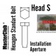 Hexagon Standart Bolt #Head S Dia.: 1.4mm, Installation Aperture Dia.: 1.0mm (100pcs)