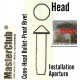 Cone-Head Bullet-Proof Rivet #Head Dia.: 1.0mm, Installation Aperture: 0.8mm (120pcs)