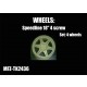 1/24 18'' Speedline Wheels 6 Spoke 4 Screw