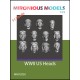 1/72 WWII US Heads (11pcs)