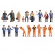 HO Scale Figures xL Set - At the Station (18 assembled painted figures)