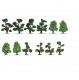 HO, TT, N Scale Ornamental Bushes (12pcs, approx 4 - 5 cm high)