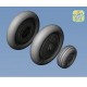 1/24 Bf-109 G-6 Wheels Set (Main Disk Type 2 without Ribs)