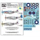 1/72 RAF & RAAF P-51 Mustangs in Silver Schemes Decals for Tamiya kits