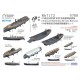 1/700 IJN Aircraft Battleship ISE class Boats set (11pcs for 1 aircraft battleship)