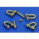 Brass Shackles (4pcs, Type:B, H: 8.6mm, D: 5.6mm, R: 1.4mm) for military vehicles