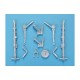 1/48 Fw 190 Landing Gear for Hasegawa kits (white metal)