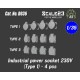 1/35 Industrial Power Socket 230V Type 1 (4pcs)