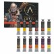 Scalecolor Artist Acrylic Paint Set - Deep Red (12 Tubes, Each: 20ml)