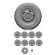 1/16 WWII German Sd.Kfz. 234/2 Combat Wheel Tyres