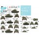 Decals for 1/35 US Tanks in Korea. M24 Chaffee, M26 Pershing, M45 105mm Pershing 1950-53