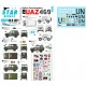 Decals for 1/35 UAZ-469 UN, IFOR, SFOR and KFOR markings in Bosnia and Kosovo