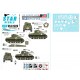 Decals for 1/35 US Armour #6 M4A3 75 W in Europe 44-45 11th Armored Div, 42th, 784th Tk Bn